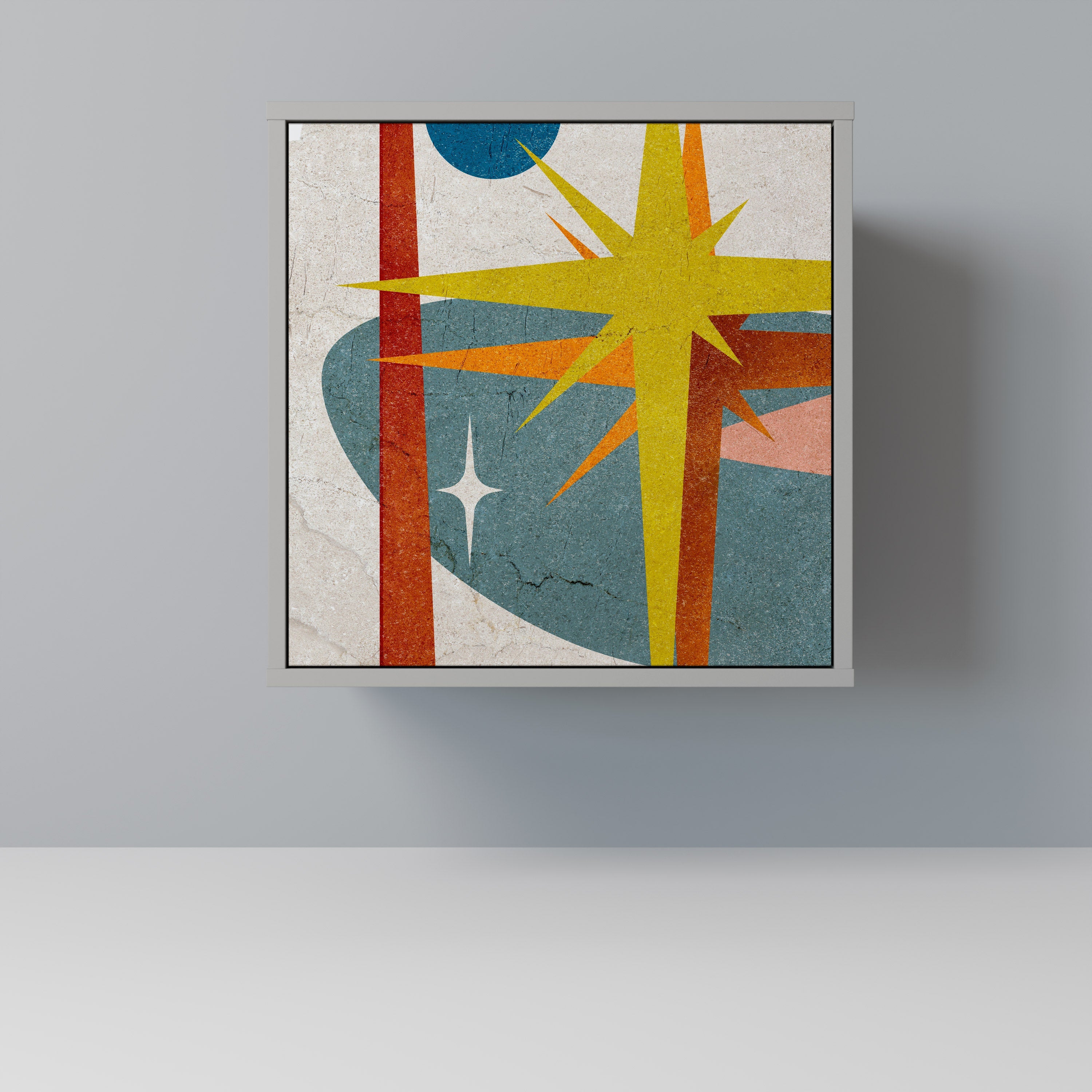 INTERSTELLAR VIBES Aparador de 1 Porta em Acabamento Cinzento