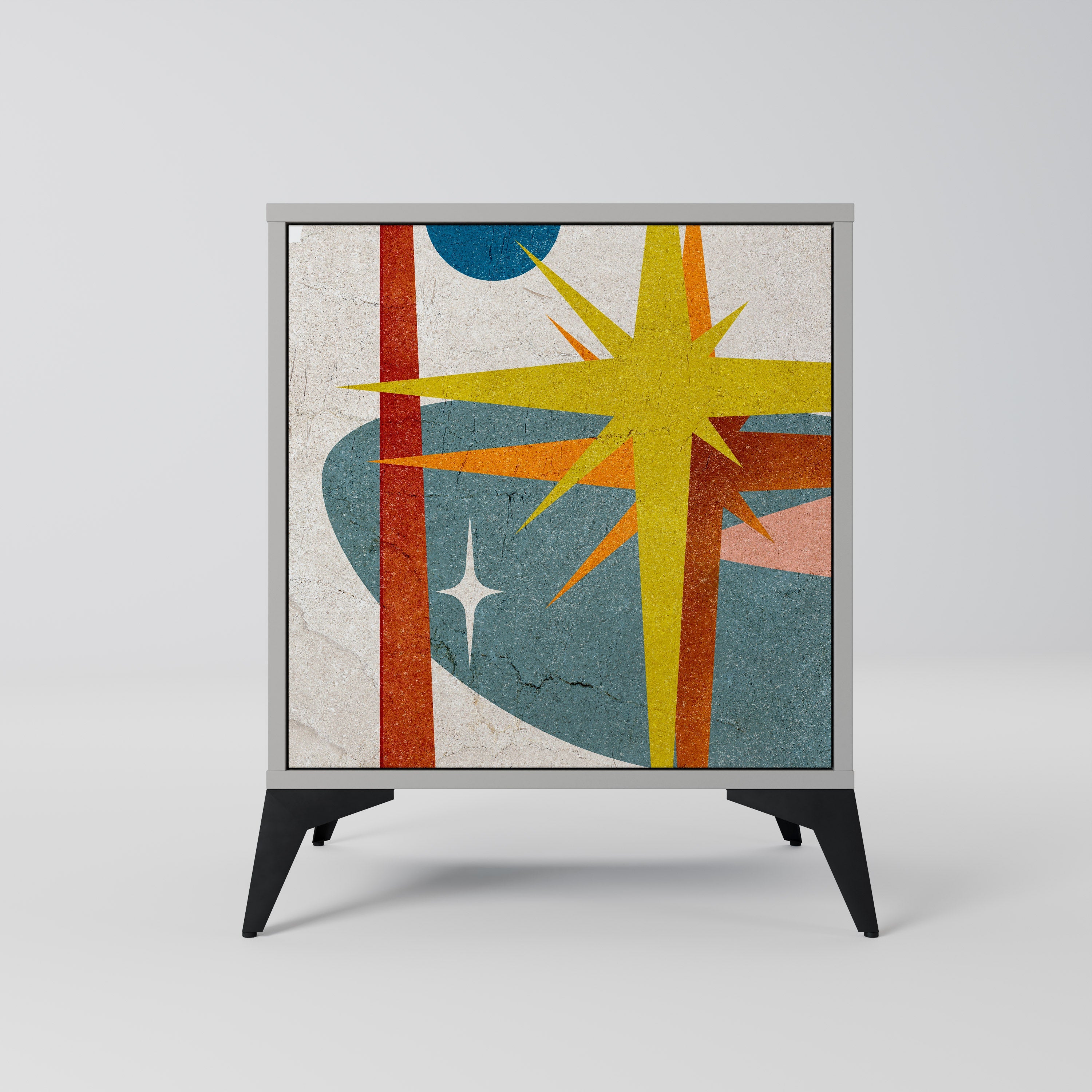 INTERSTELLAR VIBES Aparador de 1 Porta em Acabamento Cinzento