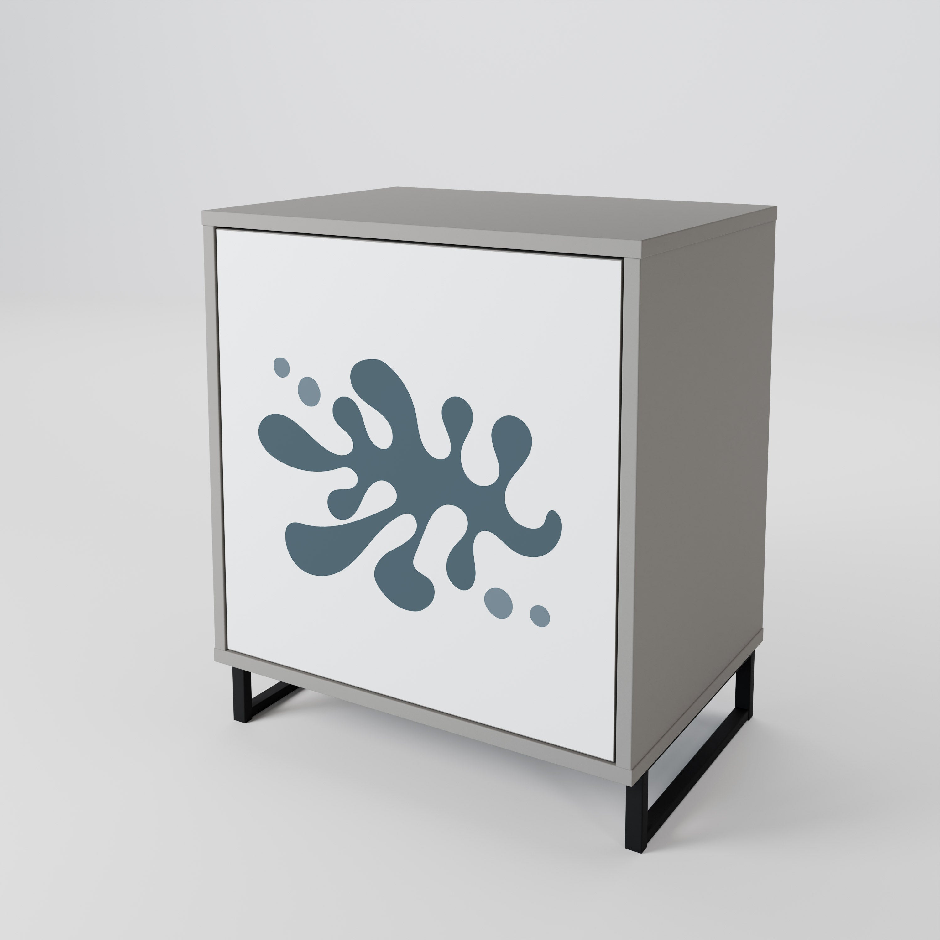 WONDERLAND VEGETATION 1-Door Sideboard in Grey Finish