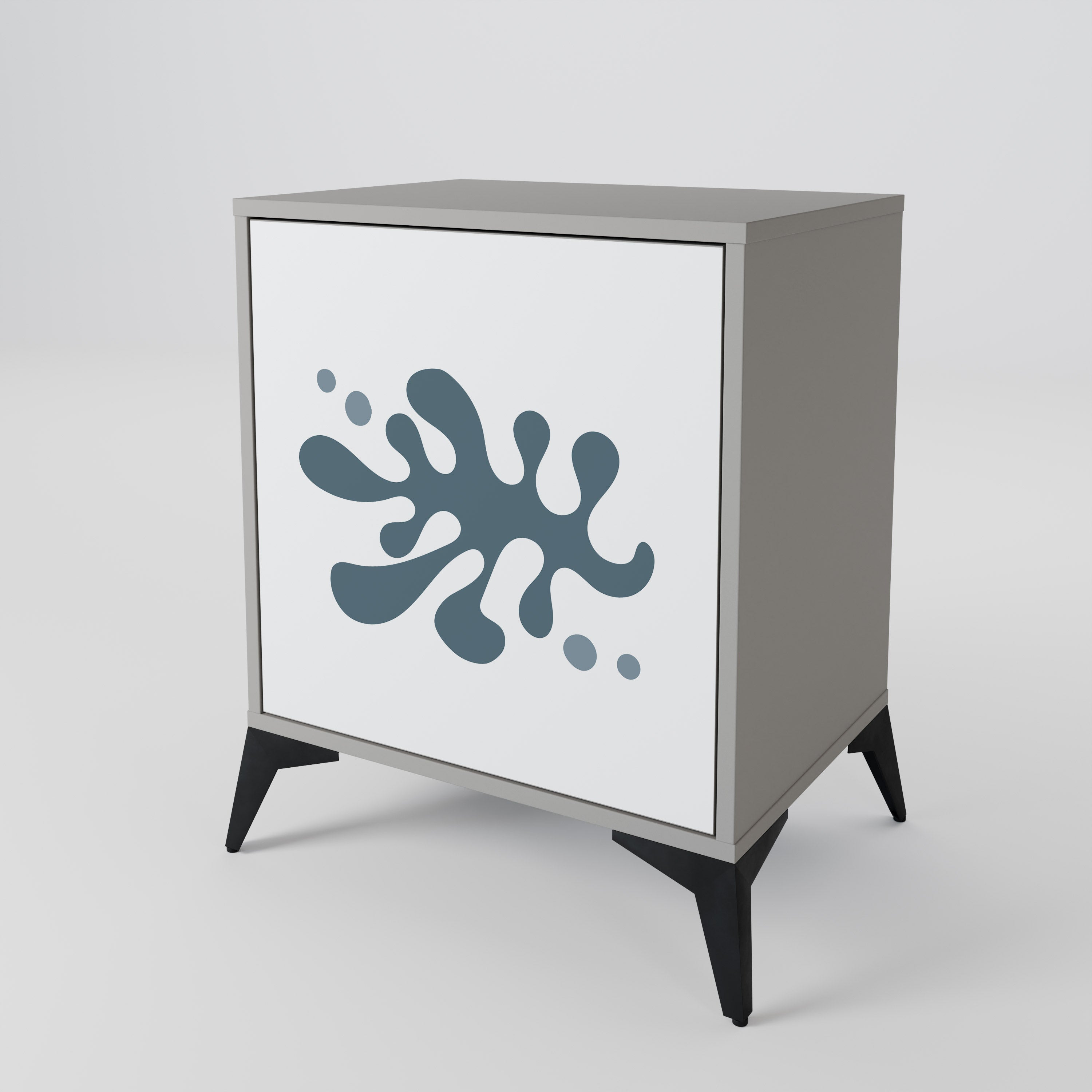 WONDERLAND VEGETATION 1-Door Sideboard in Grey Finish