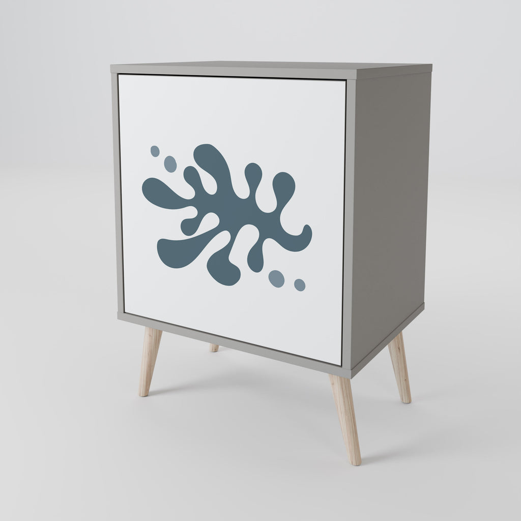 WONDERLAND VEGETATION 1-Door Sideboard in Grey Finish