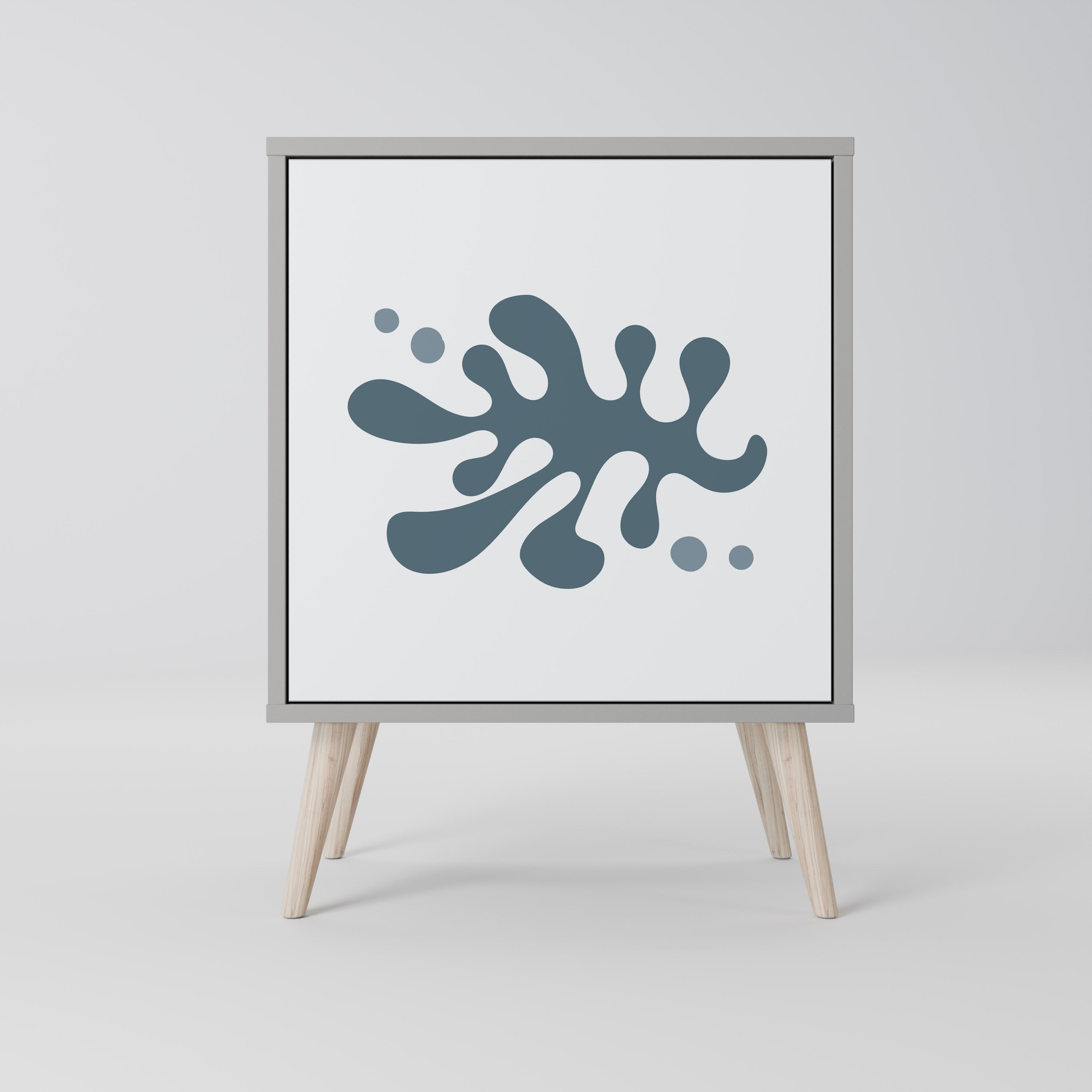 WONDERLAND VEGETATION 1-Door Sideboard in Grey Finish