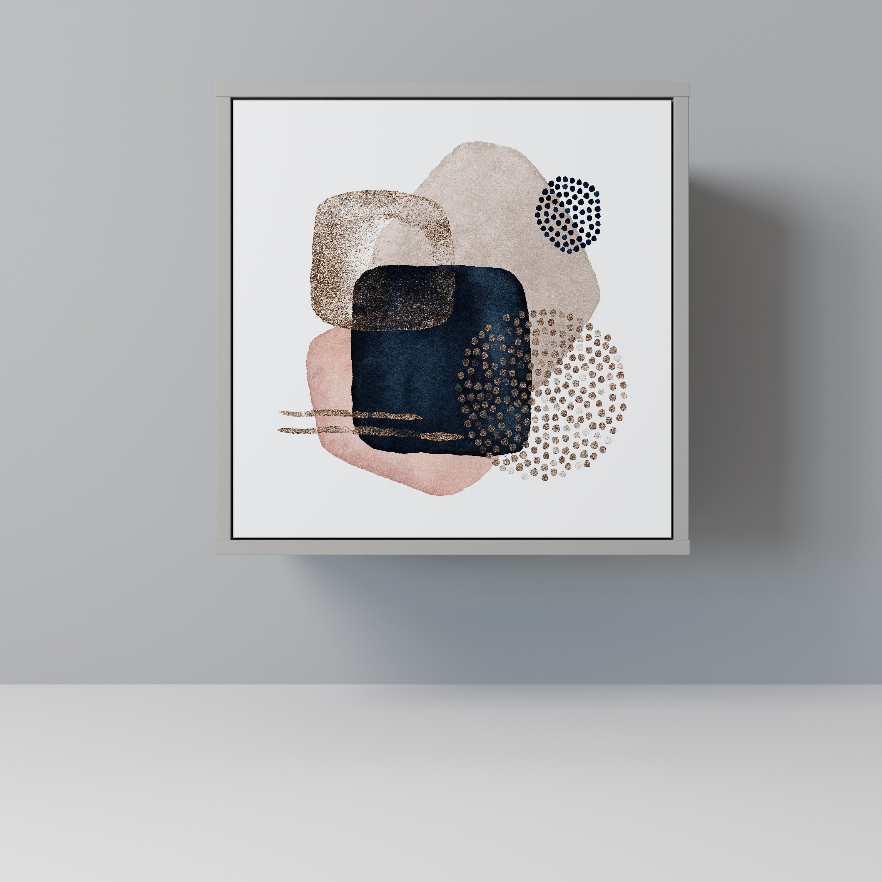 COLORFUL SHAPES 1-Door Sideboard in Grey Finish