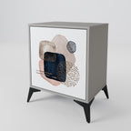 COLORFUL SHAPES Aparador de 1 Porta em Acabamento Cinzento