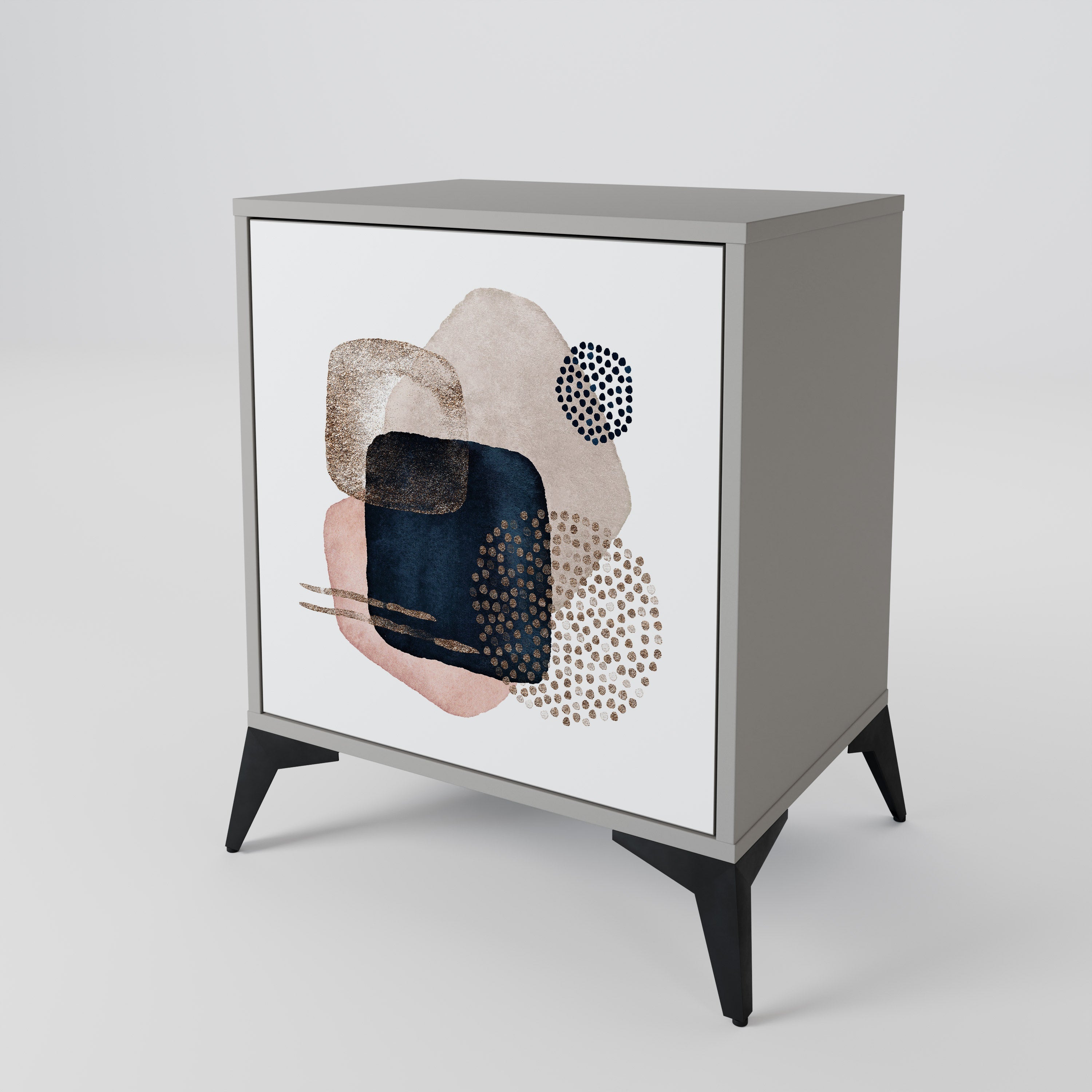 COLORFUL SHAPES 1-Door Sideboard in Grey Finish