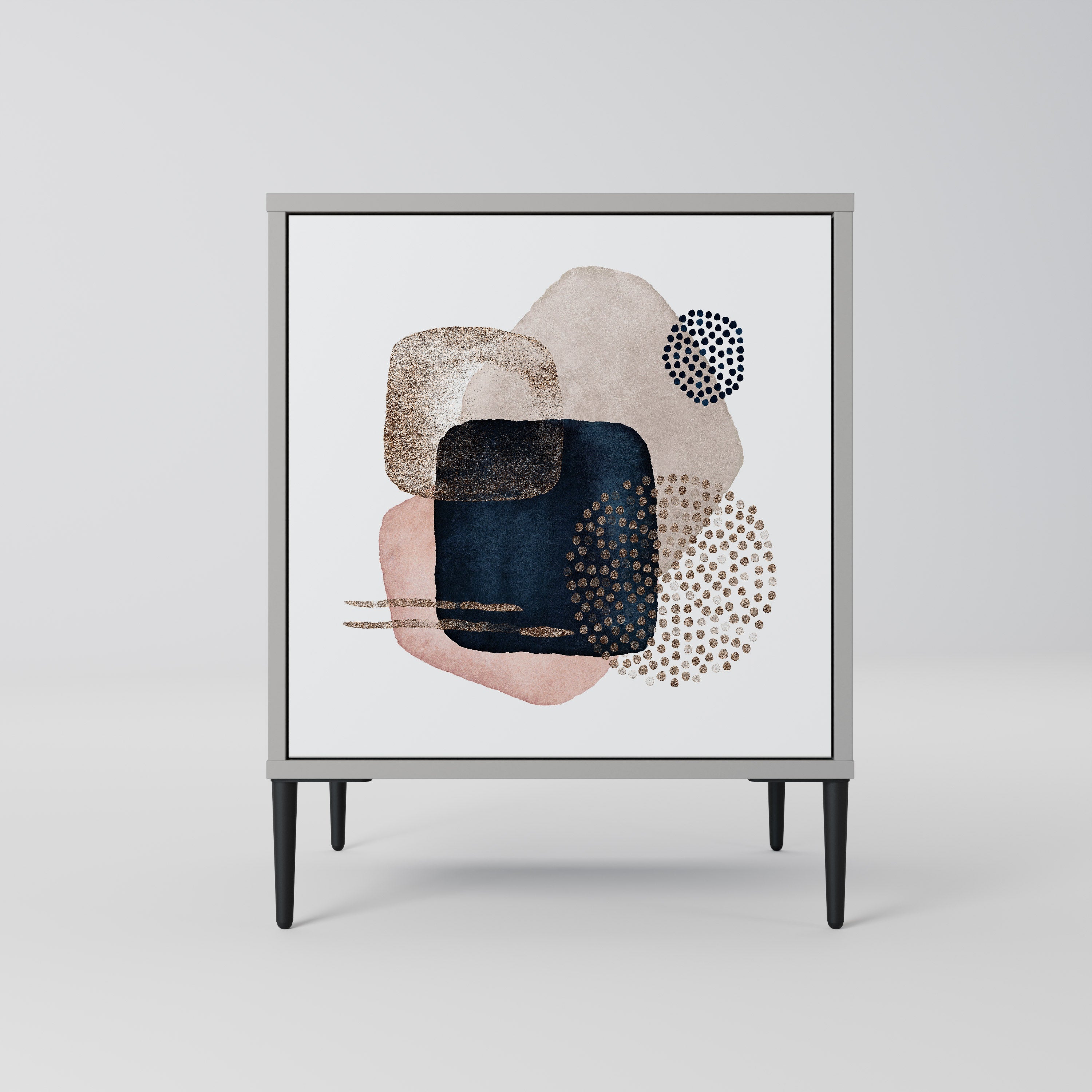 COLORFUL SHAPES 1-Door Sideboard in Grey Finish