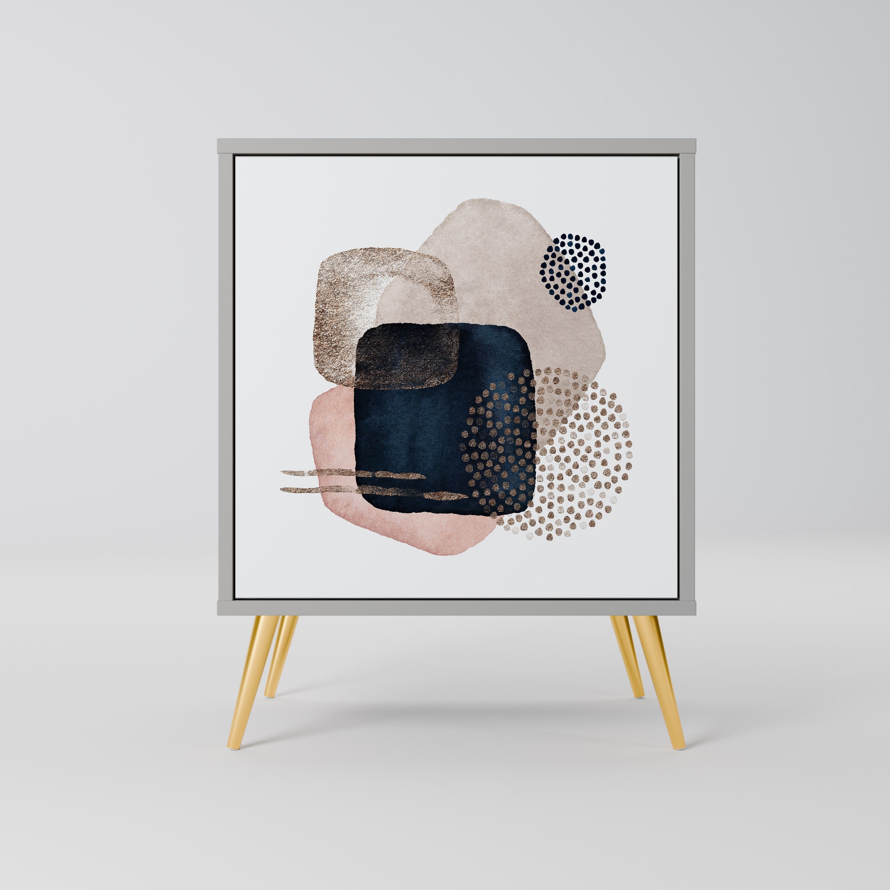 COLORFUL SHAPES 1-Door Sideboard in Grey Finish