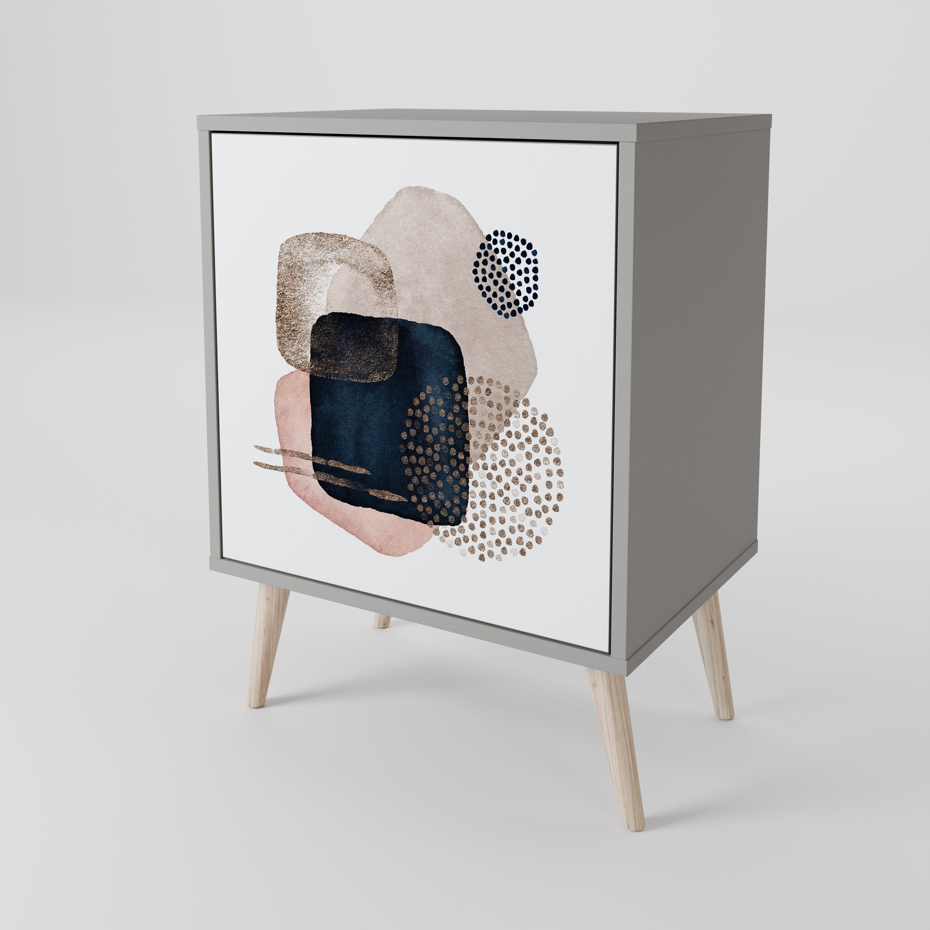 COLORFUL SHAPES 1-Door Sideboard in Grey Finish