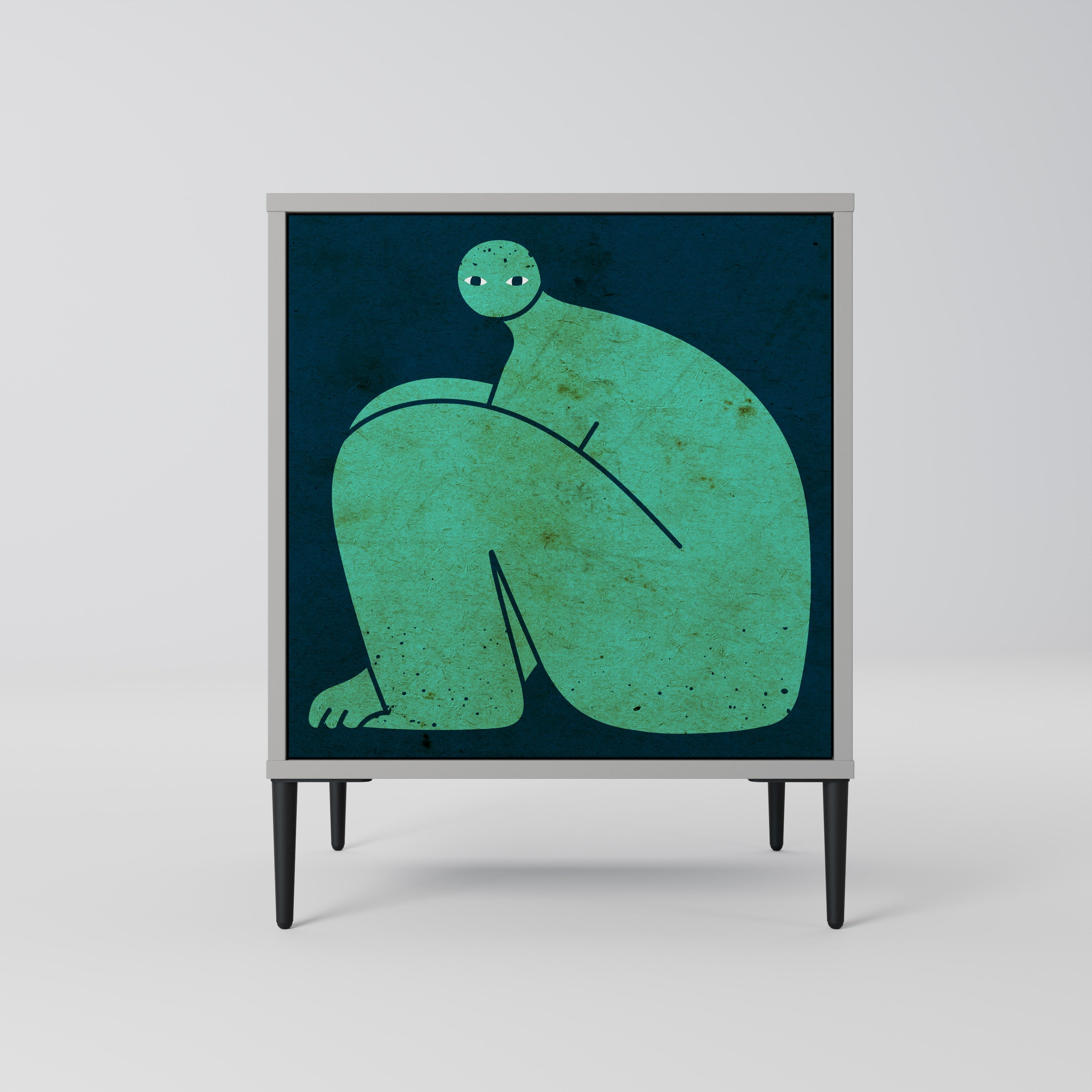 TOGETHER BUT SEPARATELY Aparador de 1 Porta em Acabamento Cinzento