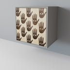 SEE MORE Aparador de 1 Porta em Acabamento Cinzento