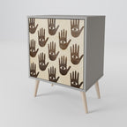 SEE MORE Aparador de 1 Porta em Acabamento Cinzento