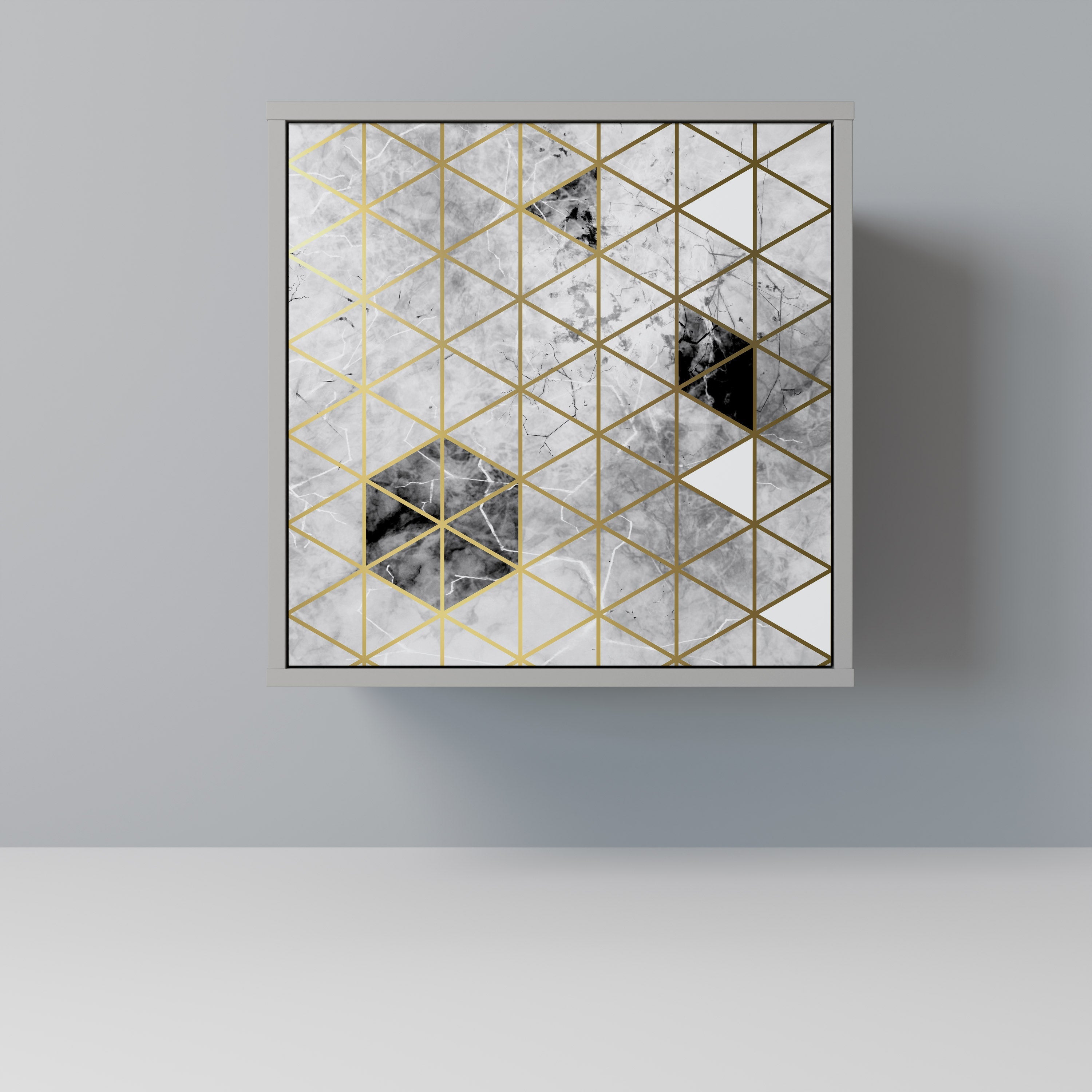 ASHEN ARIA 1-Door Sideboard in Grey Finish