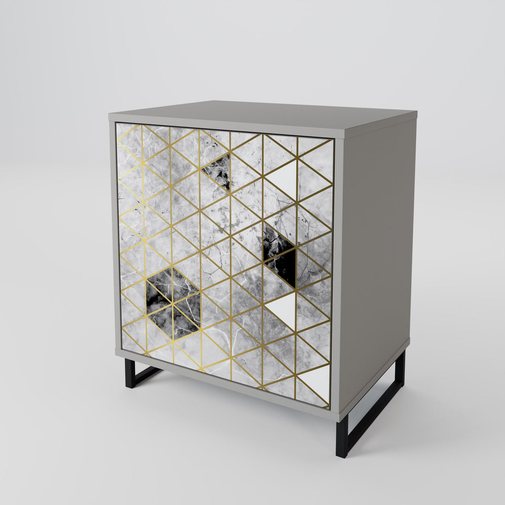 ASHEN ARIA 1-Door Sideboard in Grey Finish