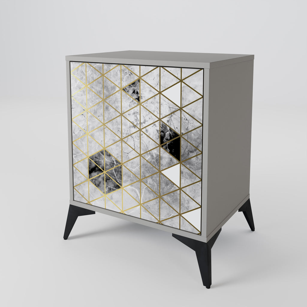 ASHEN ARIA 1-Door Sideboard in Grey Finish