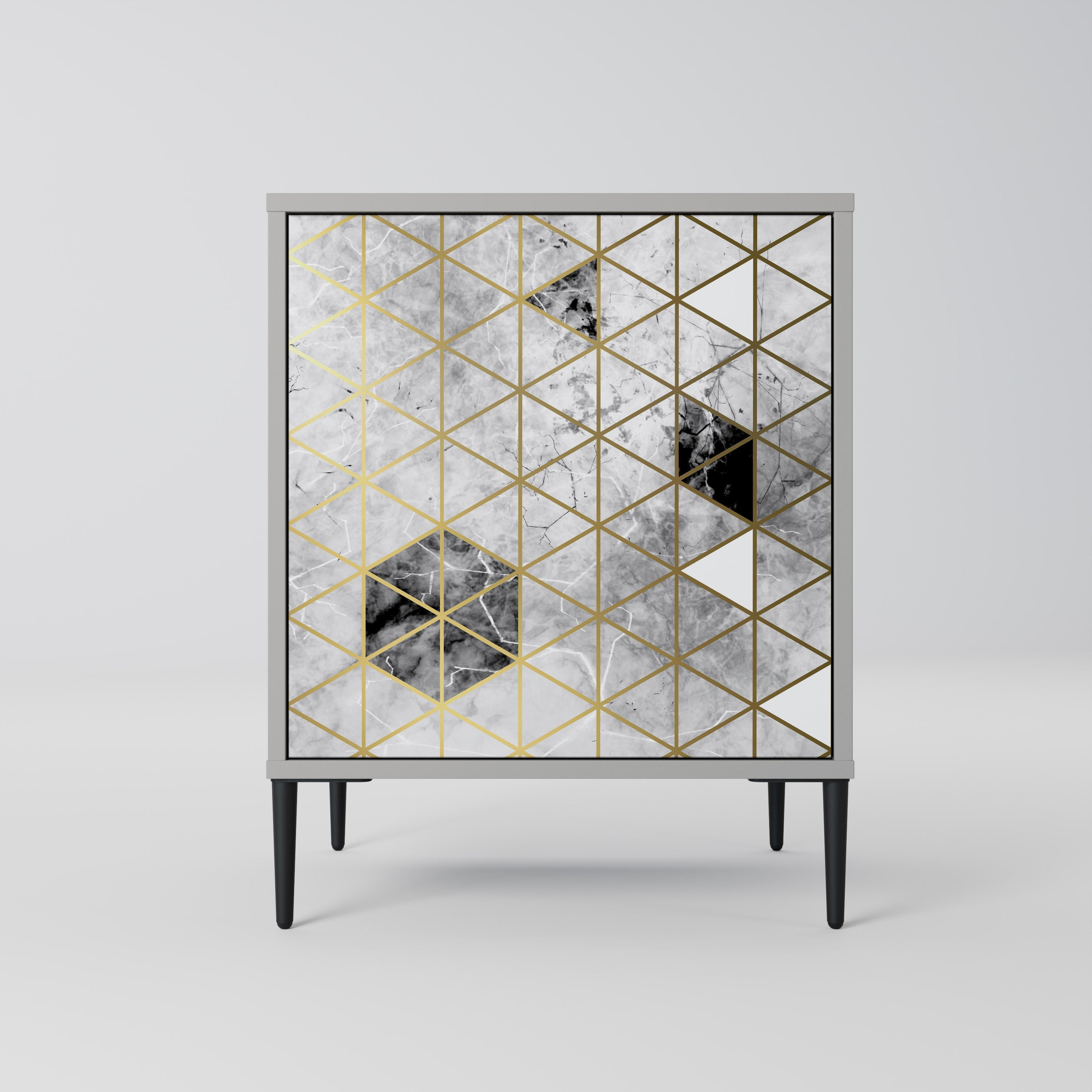 ASHEN ARIA 1-Door Sideboard in Grey Finish