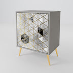 ASHEN ARIA 1-Door Sideboard in Grey Finish