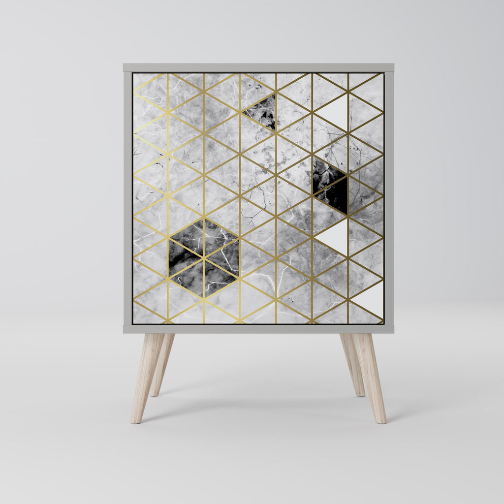 ASHEN ARIA 1-Door Sideboard in Grey Finish