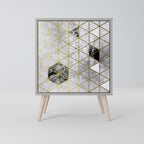 ASHEN ARIA 1-Door Sideboard in Grey Finish