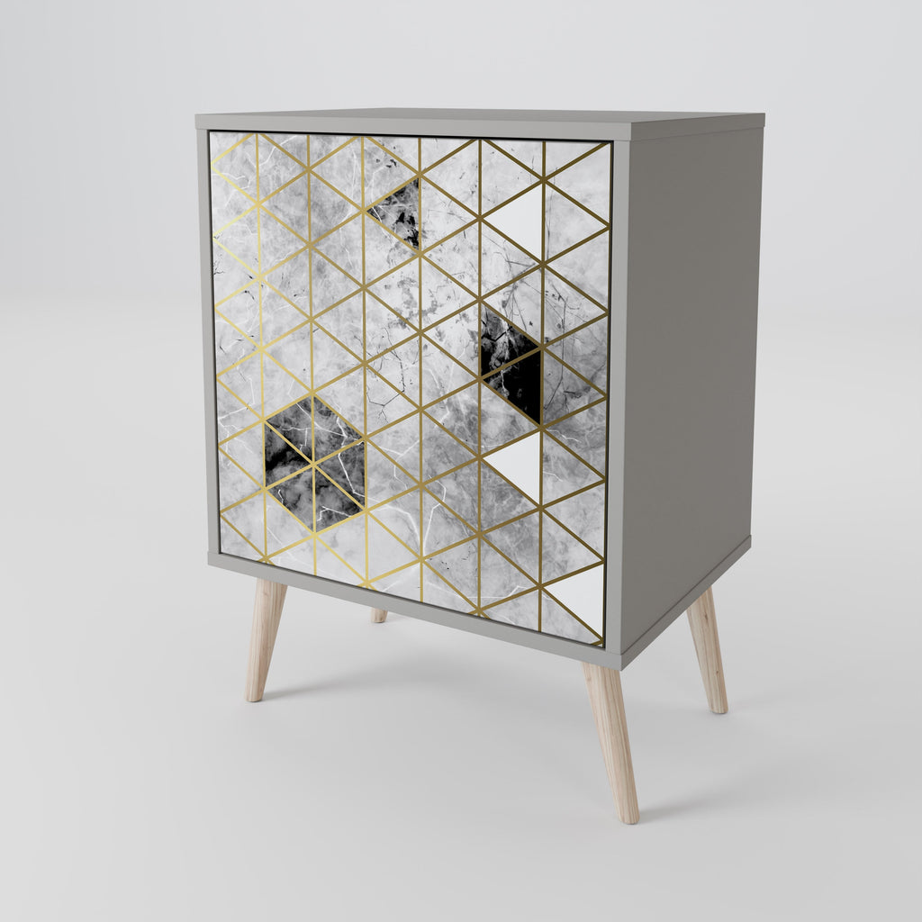 ASHEN ARIA 1-Door Sideboard in Grey Finish