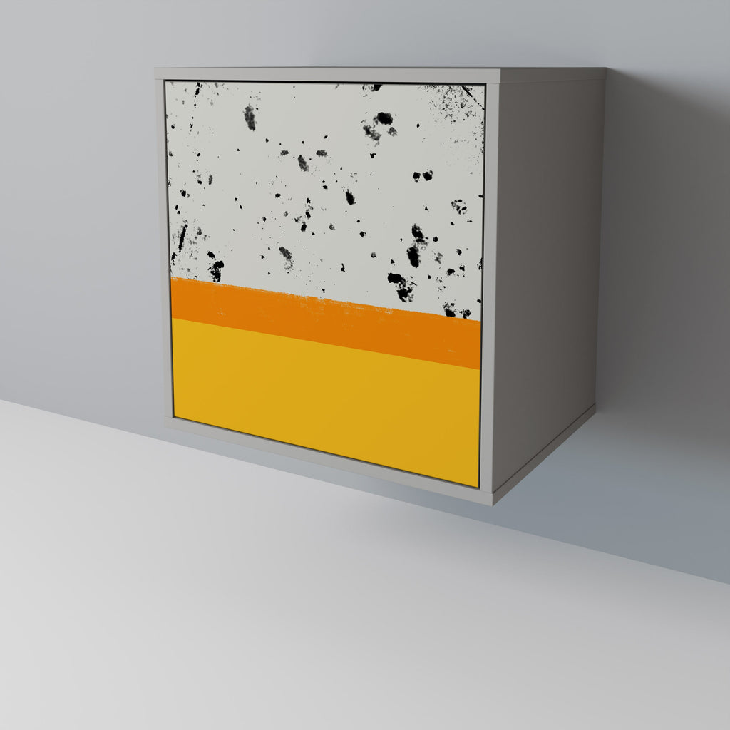 DYED BY ORANGE Aparador de 1 Porta em Acabamento Cinzento