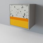 DYED BY ORANGE Aparador de 1 Porta em Acabamento Cinzento