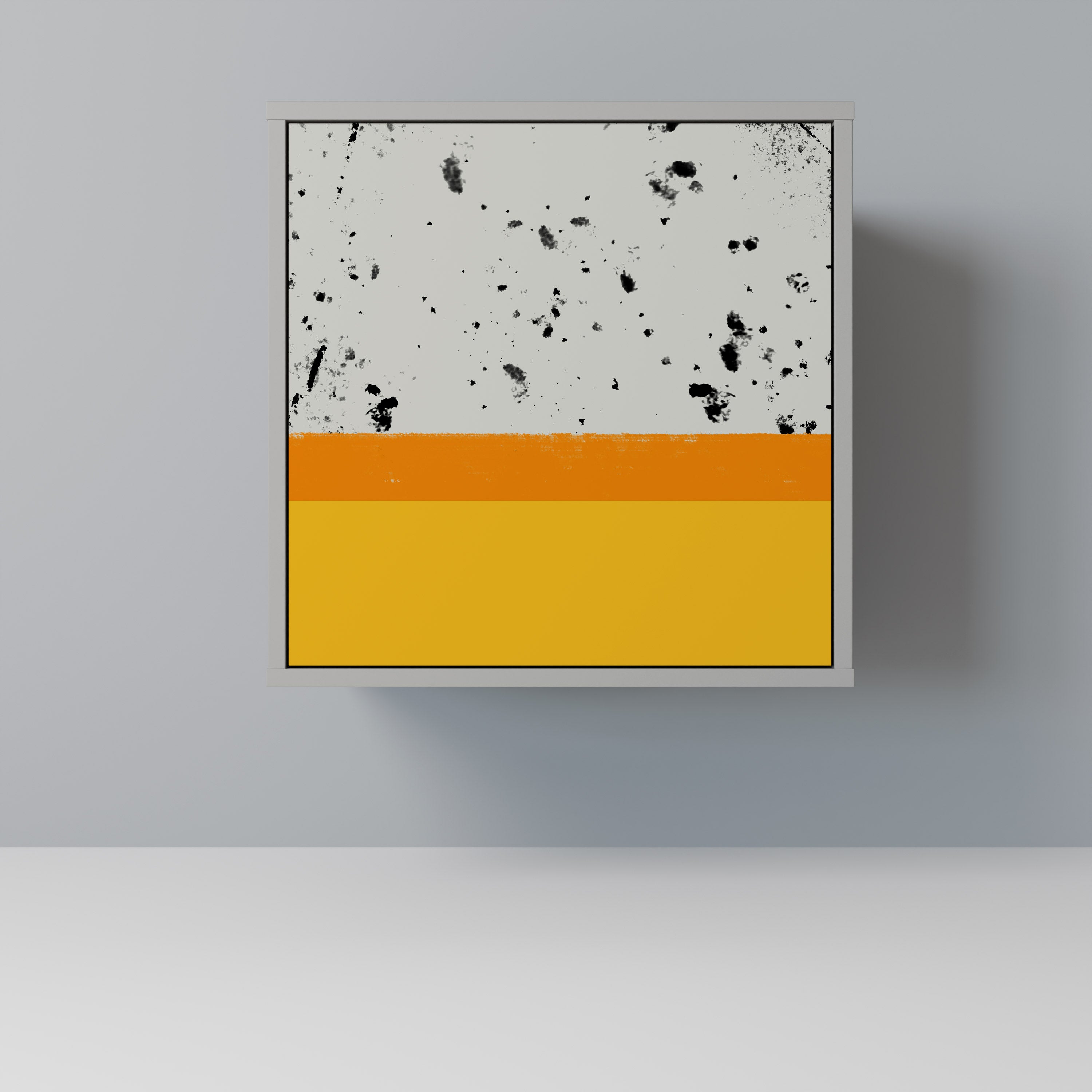 DYED BY ORANGE 1-Door Sideboard in Grey Finish