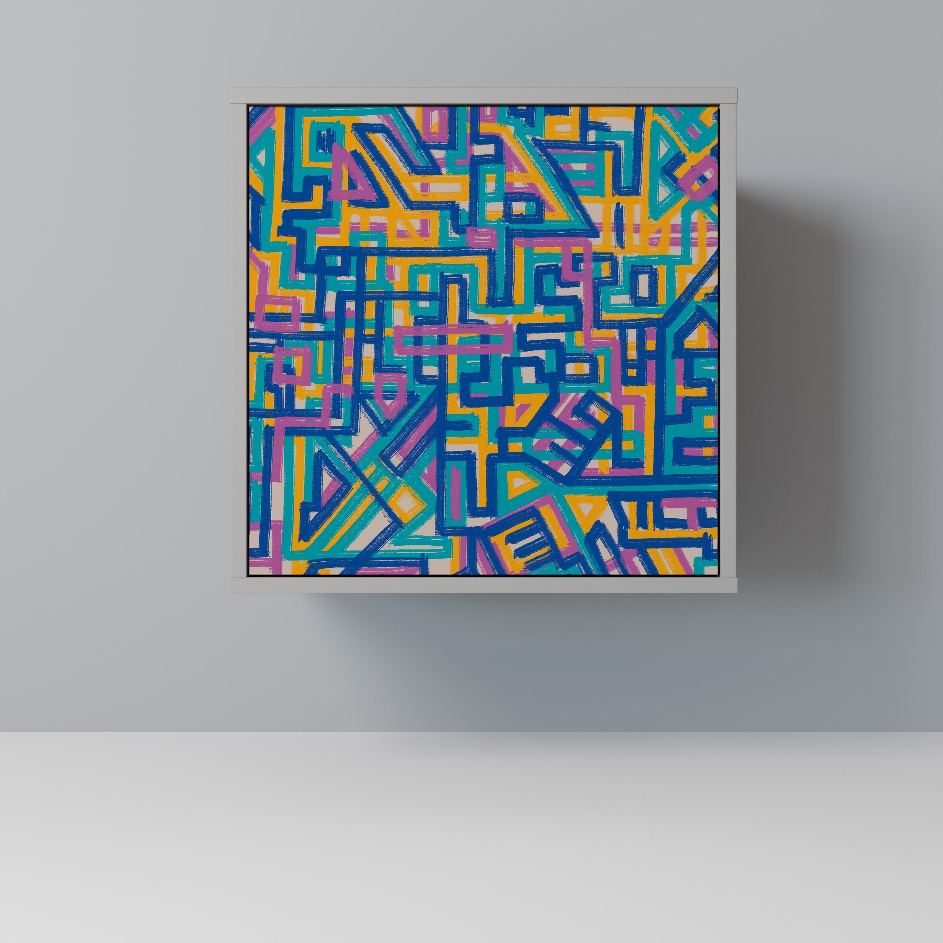 MEMORIES MAP Aparador de 1 Porta em Acabamento Cinzento