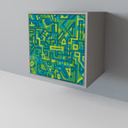 NOSTALGIC MEMORIES Aparador de 1 Porta em Acabamento Cinzento