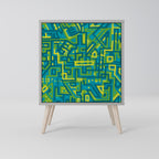 NOSTALGIC MEMORIES Aparador de 1 Porta em Acabamento Cinzento