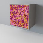 LOVELY MEMORIES 1-Door Sideboard in Grey Finish