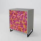 LOVELY MEMORIES 1-Door Sideboard in Grey Finish