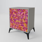 LOVELY MEMORIES 1-Door Sideboard in Grey Finish