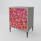 LOVELY MEMORIES 1-Door Sideboard in Grey Finish