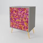 LOVELY MEMORIES 1-Door Sideboard in Grey Finish