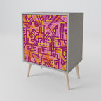 LOVELY MEMORIES 1-Door Sideboard in Grey Finish