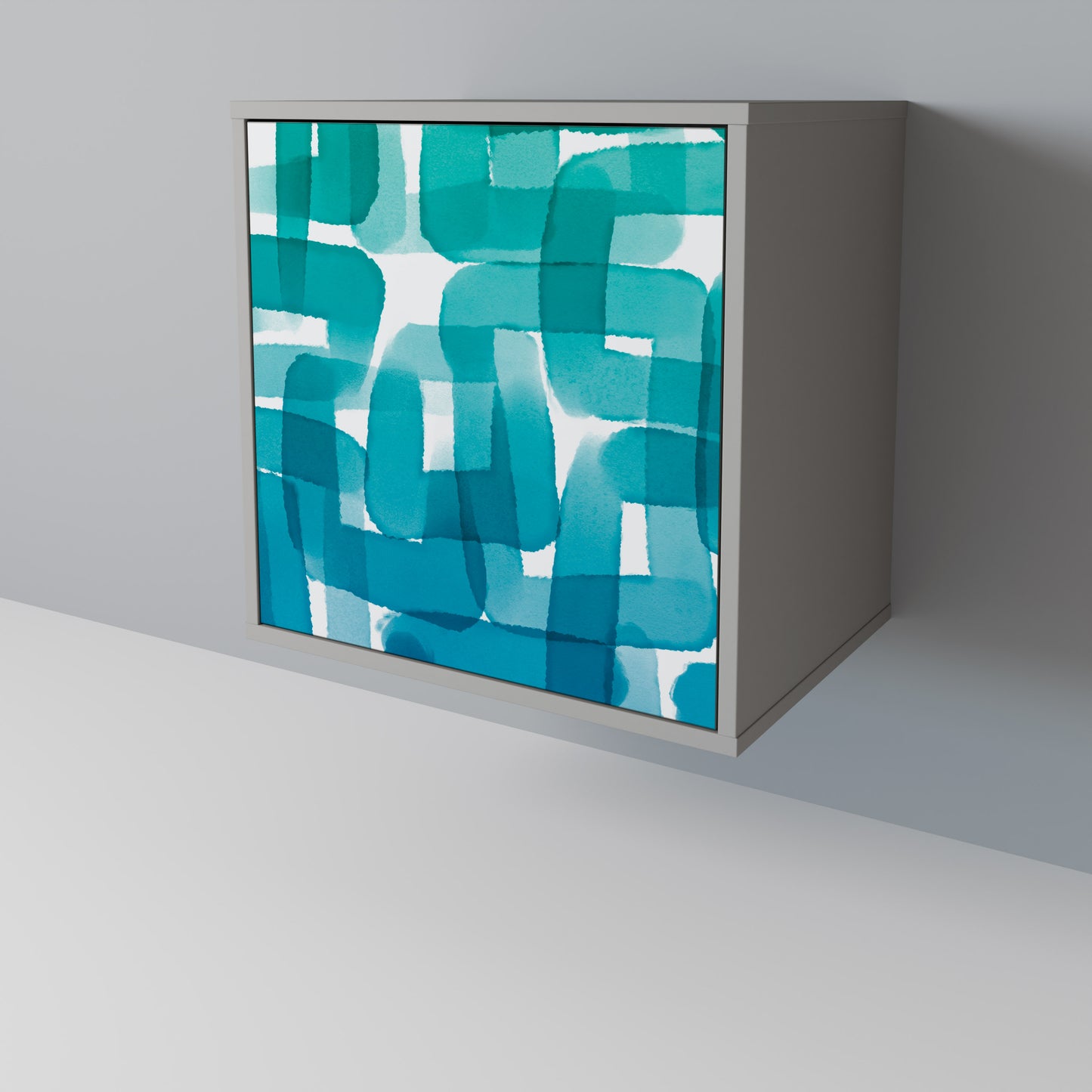 TURQUOISE RECTANGLES Aparador de 1 Porta