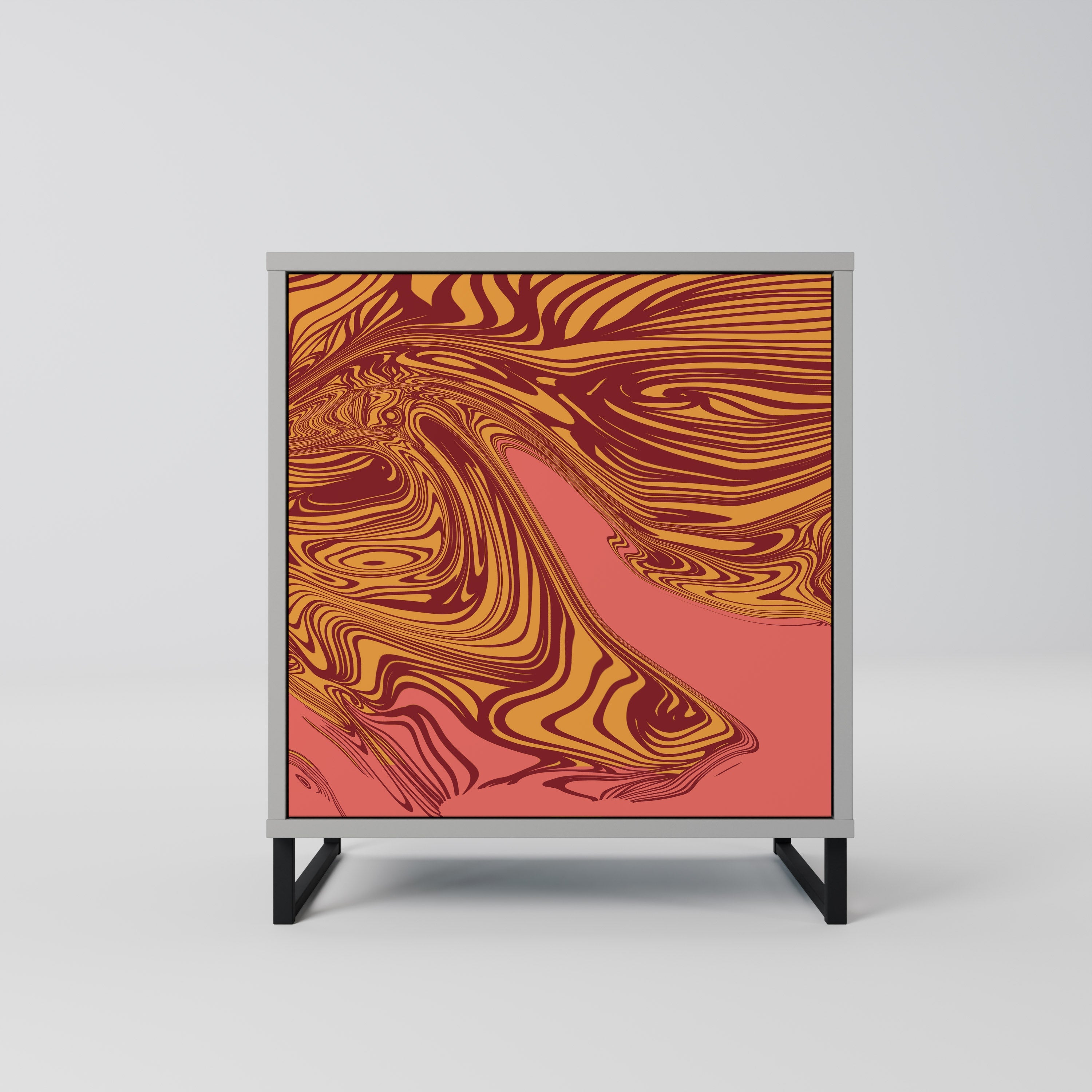 FLOATING THOUGHTS Aparador de 1 Porta em Acabamento Cinzento