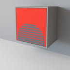 RISING GEOMETRY STARS Aparador de 1 Porta em Acabamento Cinzento