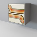 EXCEPTIONAL STREAM 1-Door Sideboard in Grey Finish