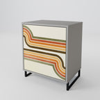 EXCEPTIONAL STREAM 1-Door Sideboard in Grey Finish