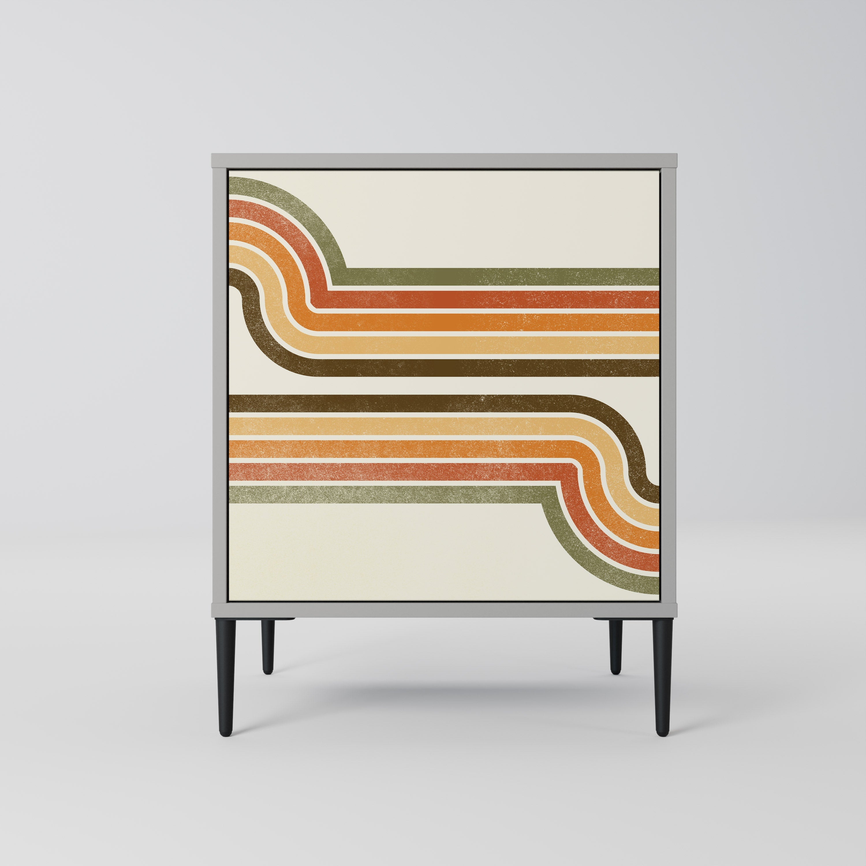 EXCEPTIONAL STREAM 1-Door Sideboard in Grey Finish