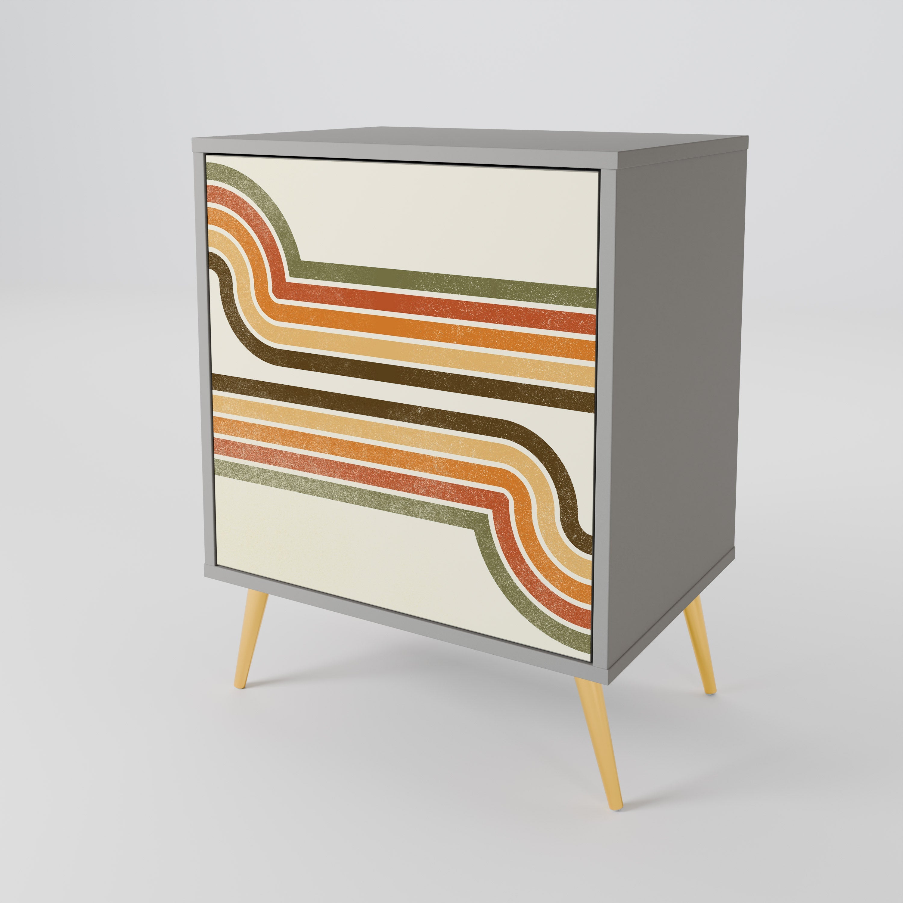 EXCEPTIONAL STREAM 1-Door Sideboard in Grey Finish