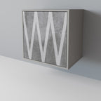 SOLID ZIG ZAG Aparador de 1 Porta em Acabamento Cinzento