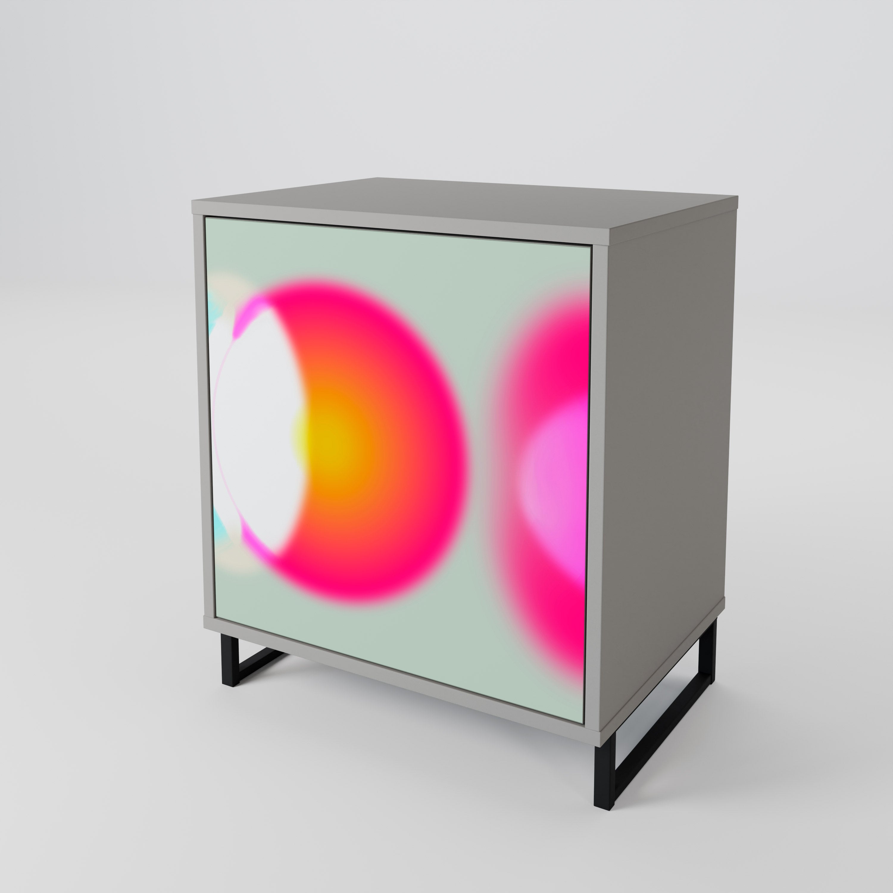 SYMPHONY OF COLORS Aparador de 1 Porta em Acabamento Cinzento