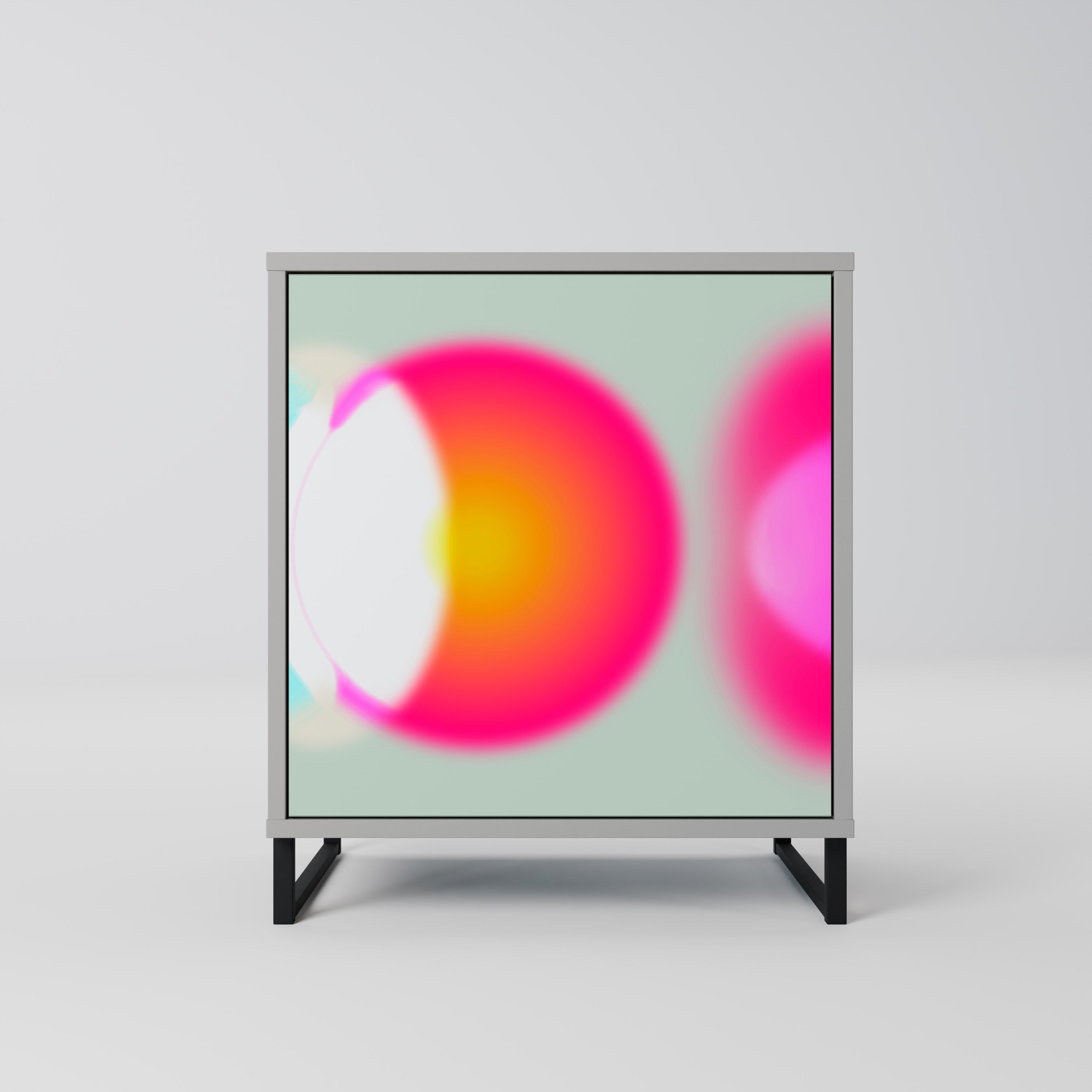 SYMPHONY OF COLORS Aparador de 1 Porta em Acabamento Cinzento