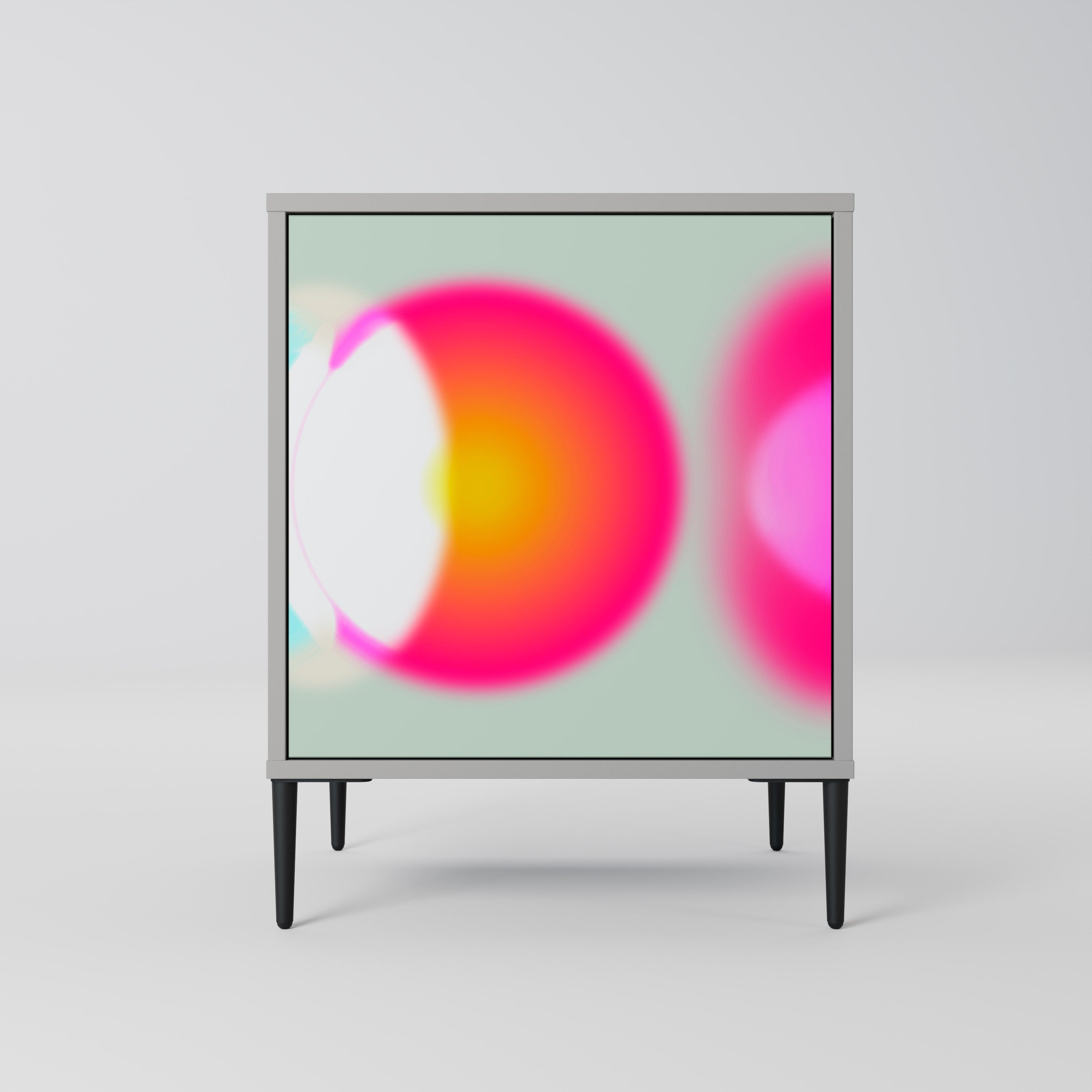SYMPHONY OF COLORS Aparador de 1 Porta em Acabamento Cinzento