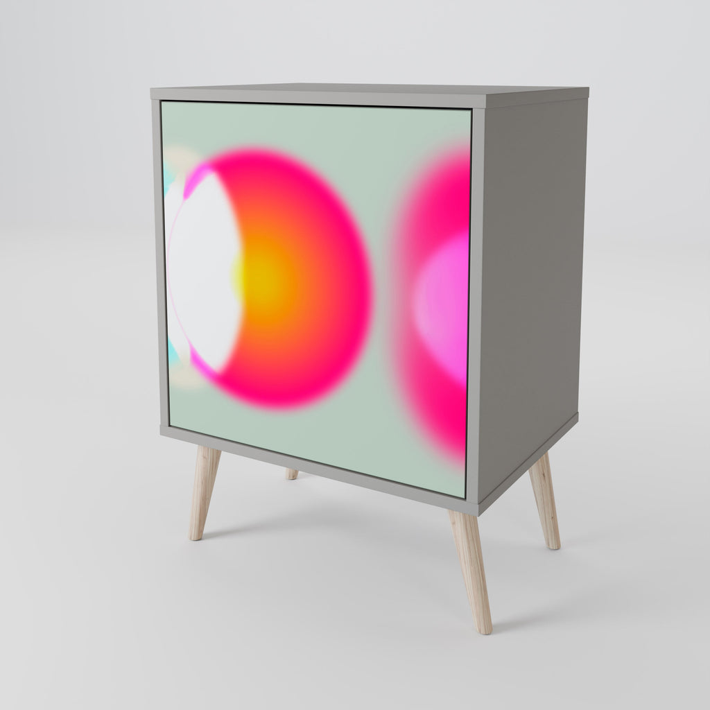 SYMPHONY OF COLORS Aparador de 1 Porta em Acabamento Cinzento