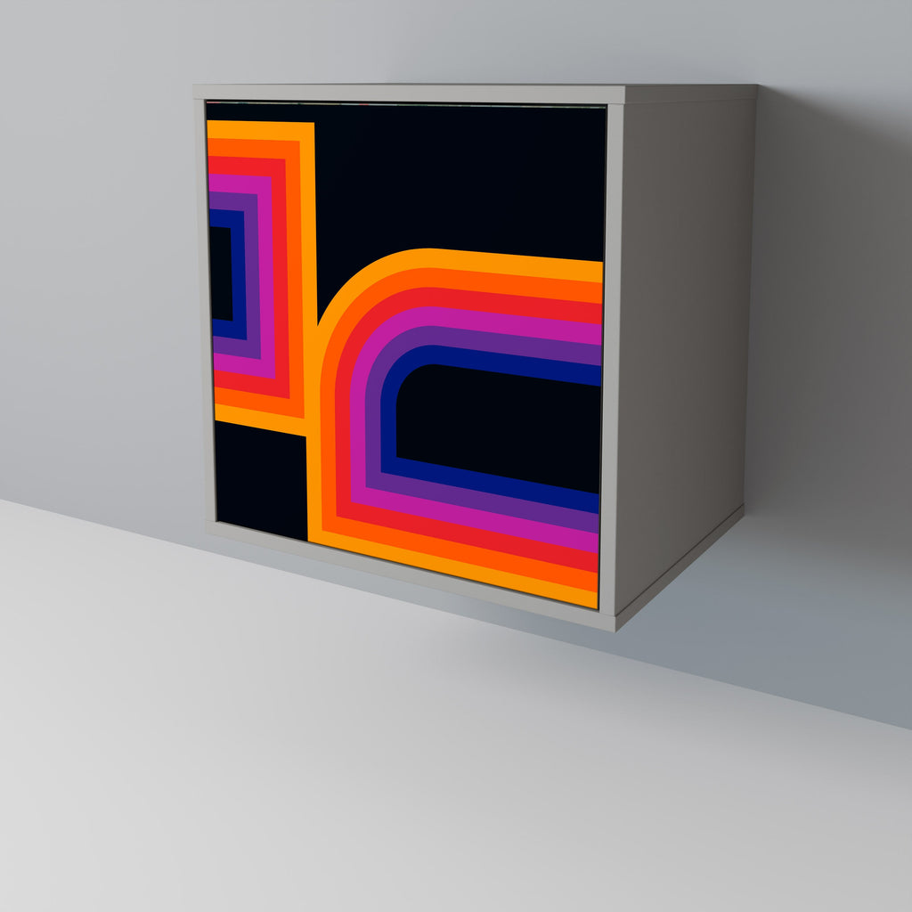 BLINDED BY THE LIGHTS Aparador de 1 Porta em Acabamento Cinzento