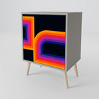 BLINDED BY THE LIGHTS Aparador de 1 Porta em Acabamento Cinzento