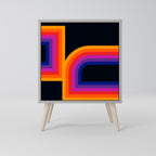 BLINDED BY THE LIGHTS Aparador de 1 Porta em Acabamento Cinzento